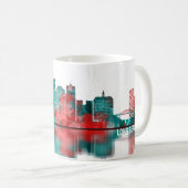 Mug Long Beach California Skyline (Devant droit)
