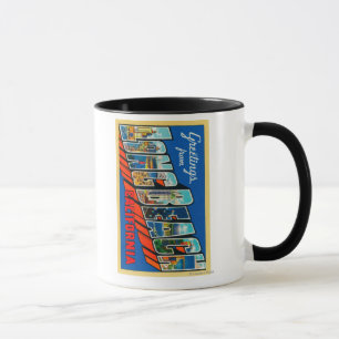 Mug Long Beach, la Californie - grandes scènes 2 de