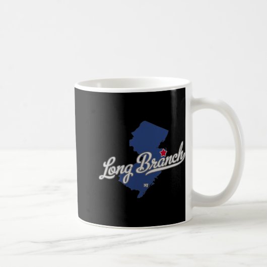 Mug Long Branch New Jersey Nj Map (Droite)