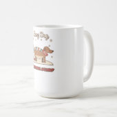 Mug Long Chien, Écharpe Encore Plus Longue Teckel (Devant droit)