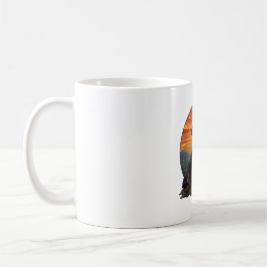 Mug Long Haired Dachshund amoureux de animal retro vin (Gauche)