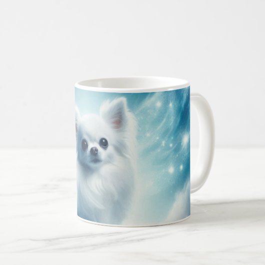 Mug Long Haired White Chihuahua (Devant droit)