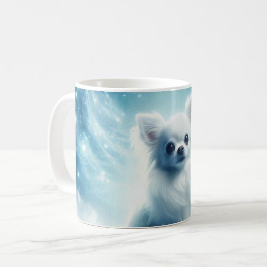 Mug Long Haired White Chihuahua (Devant gauche)