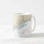 Mug Long Island Sound Western Part Carte marine (Devant droit)