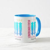 Mug Longboard Retro Skateboard Conception de skate Vin (Devant droit)