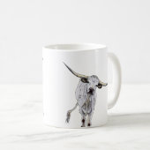 Mug Longhorn blanc (Devant droit)