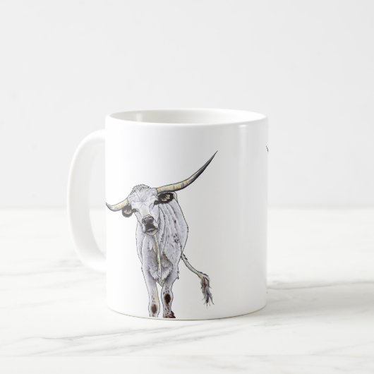 Mug Longhorn blanc (Devant gauche)