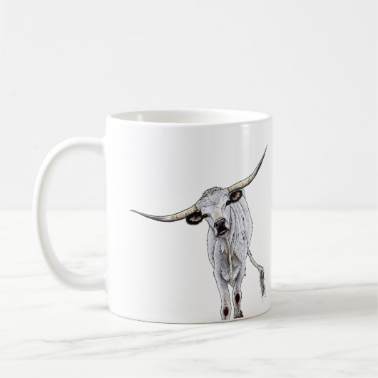 Mug Longhorn blanc (Gauche)