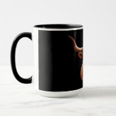 Mug Longhorn du Texas noir (Gauche)