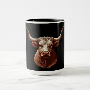 Mug Longhorn du Texas noir