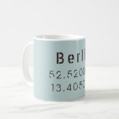 Mug Longitude de la Latitude de Berlin (Devant gauche)