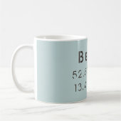 Mug Longitude de la Latitude de Berlin (Gauche)