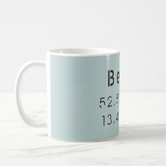 Mug Longitude de la Latitude de Berlin (Gauche)