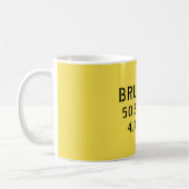 Mug Longitude de la latitude de Bruxelles (Gauche)