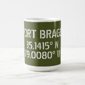 Mug Longitude de la latitude de Fort Bragg (Centre)