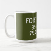 Mug Longitude de la latitude de Fort Bragg (Gauche)