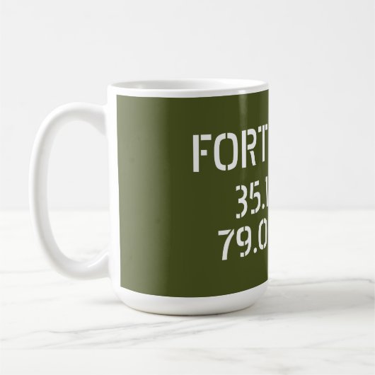 Mug Longitude de la latitude de Fort Bragg (Gauche)