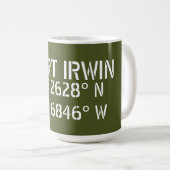 Mug Longitude de la latitude de Fort Irwin (Devant droit)