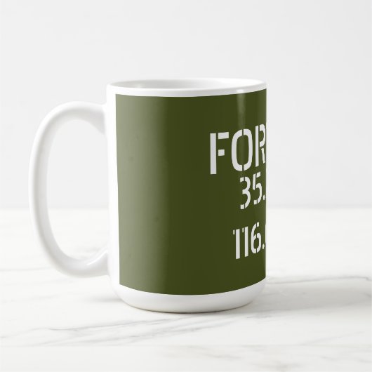Mug Longitude de la latitude de Fort Irwin (Gauche)