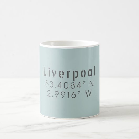 Mug Longitude de la latitude de la piscine (Centre)