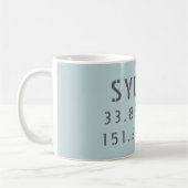 Mug Longitude de la latitude de Sydney (Gauche)