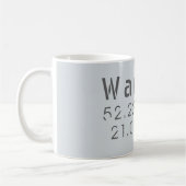 Mug Longitude de la latitude de Varsovie (Gauche)