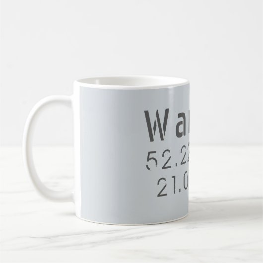 Mug Longitude de la latitude de Varsovie (Gauche)