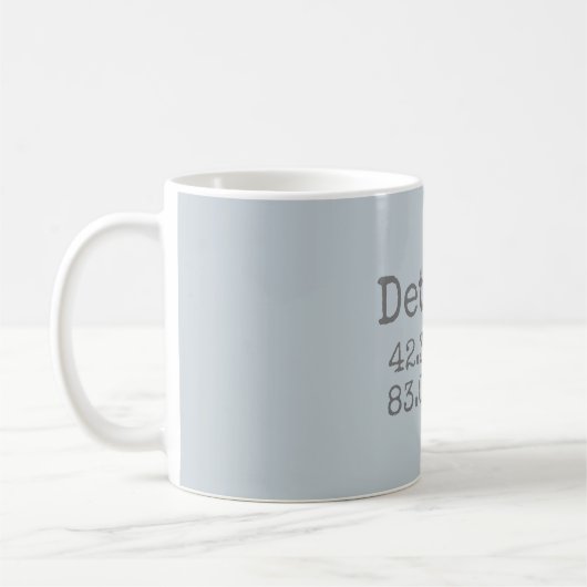 Mug Longitude de la latitude Détroit (Gauche)