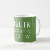Mug Longitude Latitude de Dublin (Devant droit)