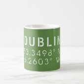 Mug Longitude Latitude de Dublin (Centre)