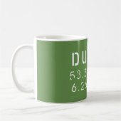 Mug Longitude Latitude de Dublin (Gauche)
