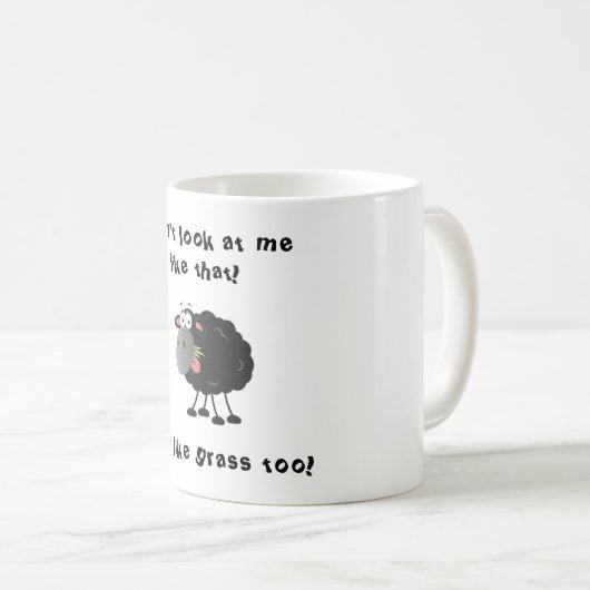 Mug Longue Agneau perdu : Grass mangeant Manger Mouton (Devant droit)