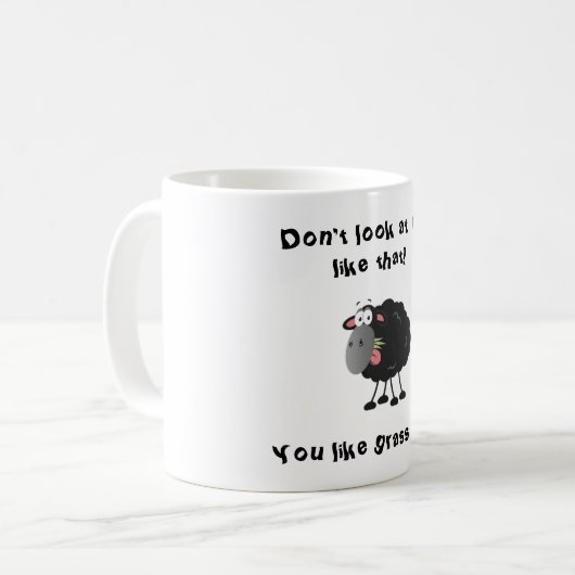 Mug Longue Agneau perdu : Grass mangeant Manger Mouton (Devant gauche)