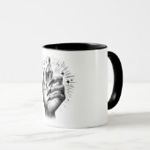 Mug Longue Black Nails & Crystal Energy Magie Vintage (Devant droit)