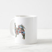 Mug Longue Haired Chihuahua Geo Silhouette Plaid Café (Devant gauche)