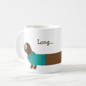 Mug Longue illustration mignonne de teckel (Devant gauche)