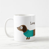 Mug Longue illustration mignonne de teckel (Gauche)