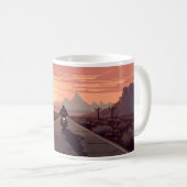 Mug Longue Marche Sur La Route Avec Coucher De Soleil (Devant droit)