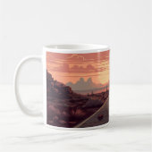 Mug Longue Marche Sur La Route Avec Coucher De Soleil (Gauche)