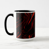 Mug Longue trace rouge sur l'arrière - plan noir (Gauche)