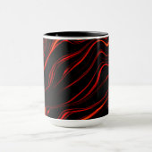 Mug Longue trace rouge sur l'arrière - plan noir (Centre)