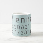 Mug Longueur de la latitude de Vienne (Centre)