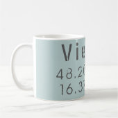 Mug Longueur de la latitude de Vienne (Gauche)