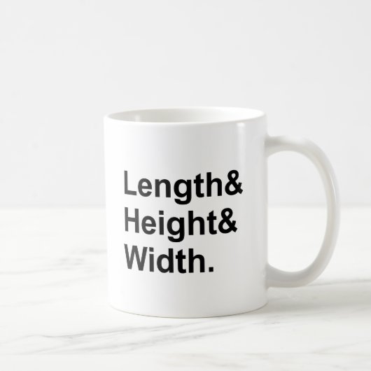 Mug Longueur x Largeur x Hauteur | Zone de mesure (Droite)