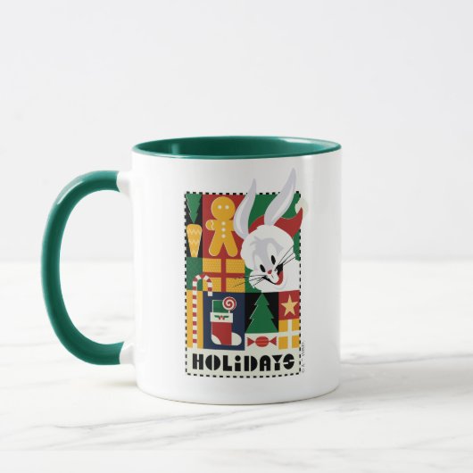 Mug LOONEY TUNES™ BUGS BUNNY™ Holidays Badge (Gauche)