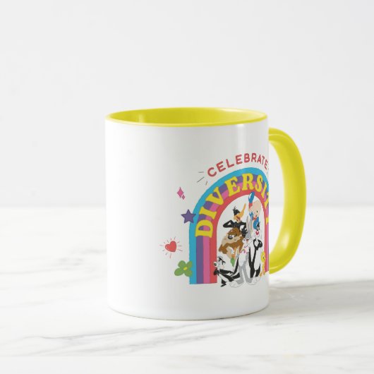 Mug LOONEY TUNES™ - Celebrate Diversity Pride Arc-en-c (Devant droit)
