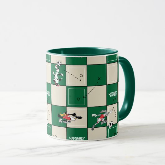 Mug LOONEY TUNES™ Soccer Grid Pattern (Devant droit)