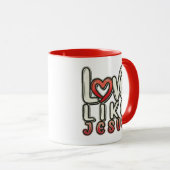 Mug Looove Comme JESUS - Chrétien (Devant droit)