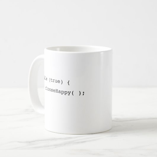 Mug Loop Infinite Funny Choisissez Happy Programmer (Devant gauche)