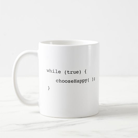 Mug Loop Infinite Funny Choisissez Happy Programmer (Gauche)